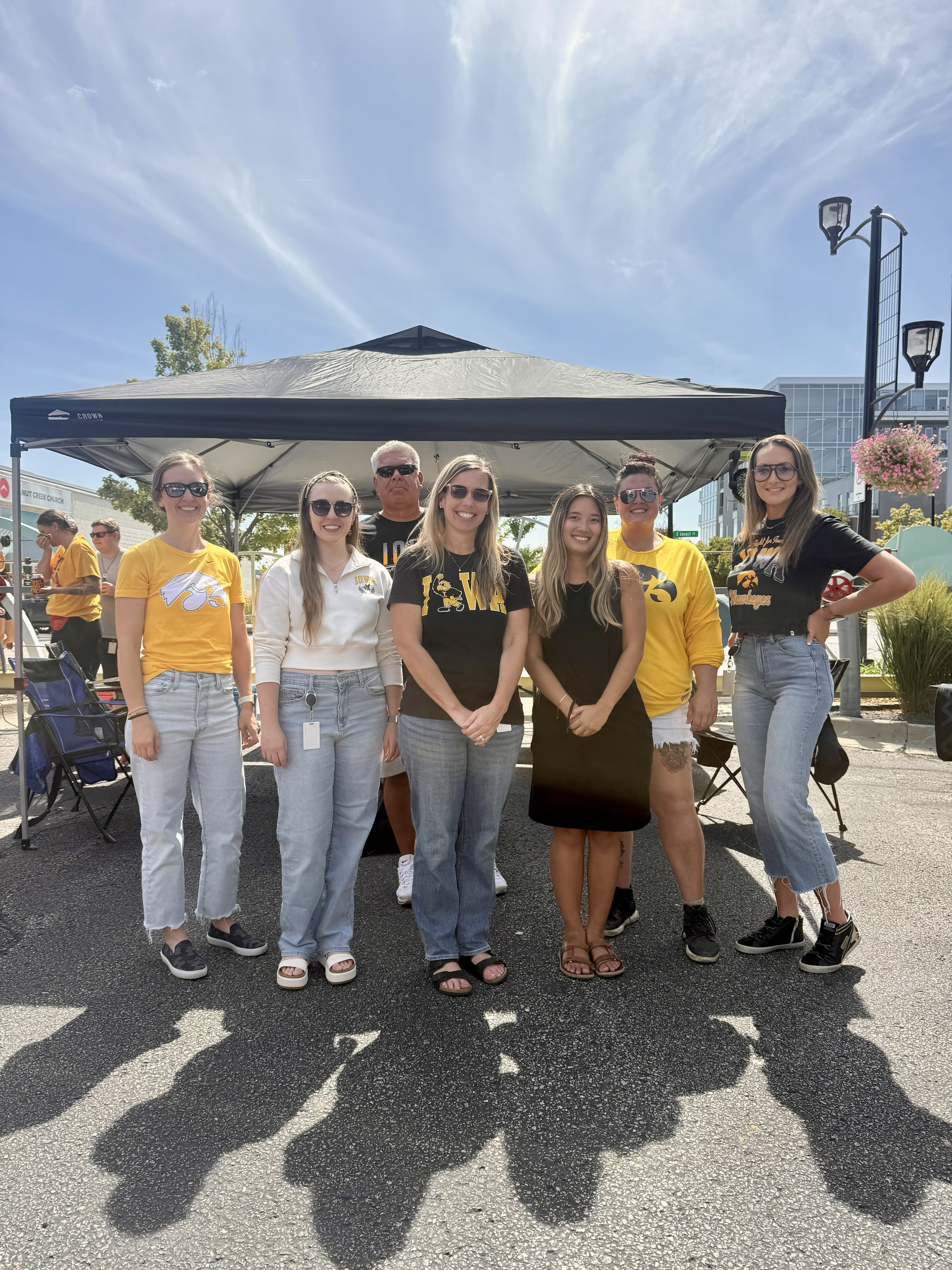 Team Hawkeye at the Cy-Hawk potluck