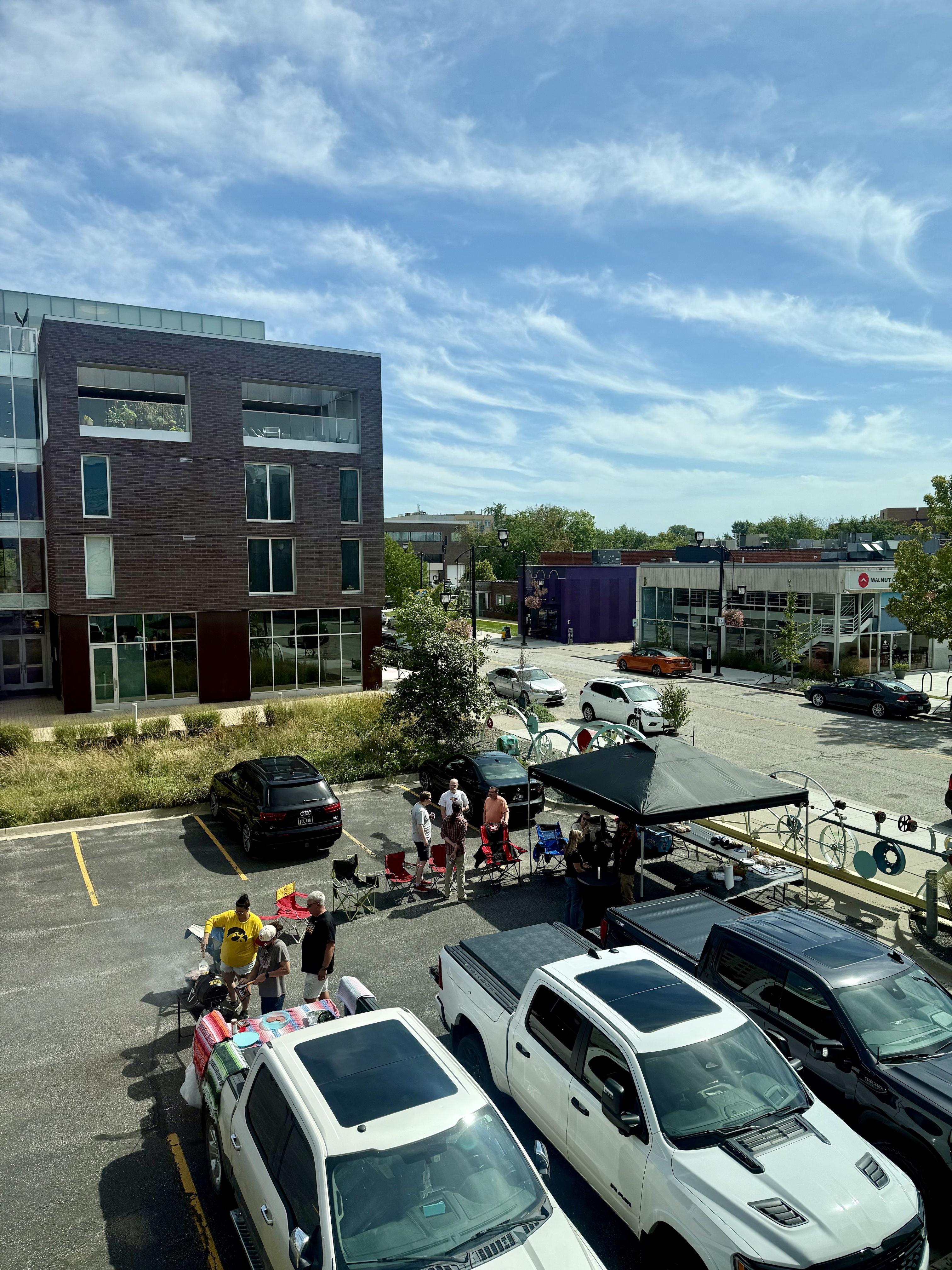 Visionary's outdoor tailgate setup